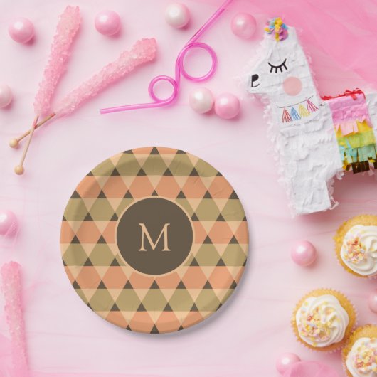 Triangles Pattern Papieren Bordje (Feest)