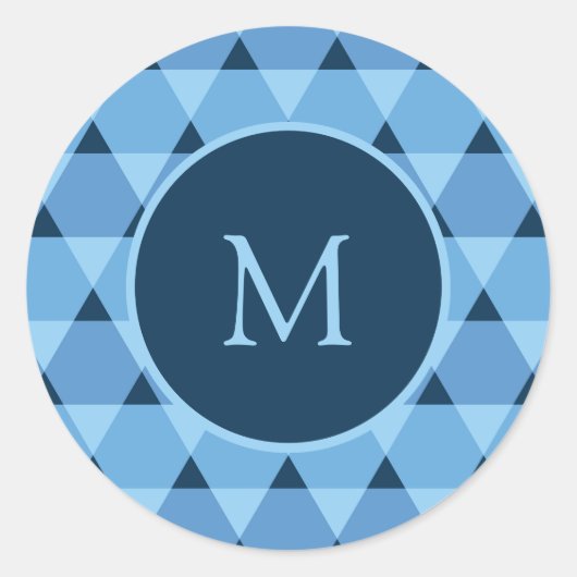 Triangles Pattern Ronde Sticker (Voorkant)