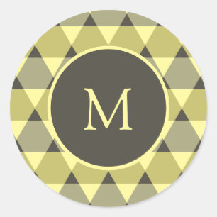 Triangles Pattern Ronde Sticker