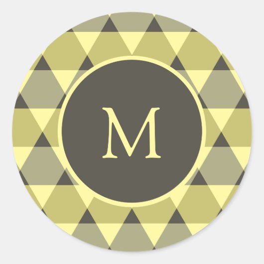 Triangles Pattern Ronde Sticker (Voorkant)