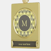 Triangles Pattern Verguld Banner Ornament (Links)
