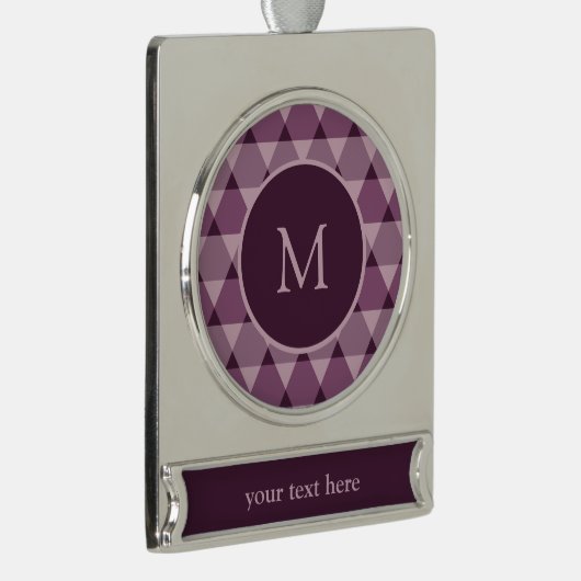 Triangles Pattern Verzilverd Banner Ornament (Rechts)