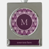 Triangles Pattern Verzilverd Banner Ornament (Voorkant)