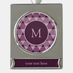 Triangles Pattern Verzilverd Banner Ornament