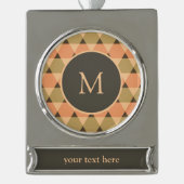 Triangles Pattern Verzilverd Banner Ornament (Voorkant)