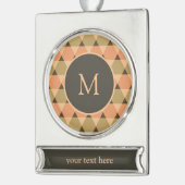 Triangles Pattern Verzilverd Banner Ornament (Links)