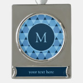 Triangles Pattern Verzilverd Banner Ornament (Voorkant)