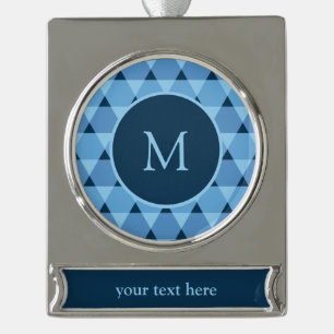 Triangles Pattern Verzilverd Banner Ornament