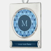 Triangles Pattern Verzilverd Banner Ornament (Links)