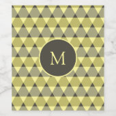 Triangles Pattern Wijn Etiket (Enkel label)