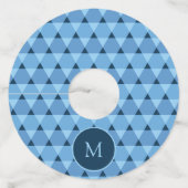 Triangles Pattern Wijnglaslabel (Voorkant)