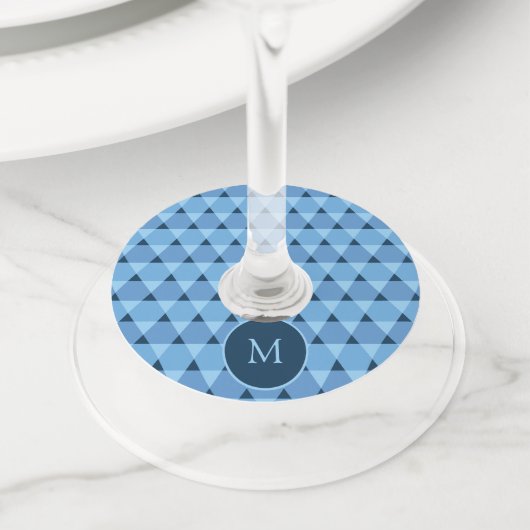 Triangles Pattern Wijnglaslabel (Dichtbij)