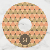 Triangles Pattern Wijnglaslabel (Voorkant)