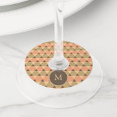 Triangles Pattern Wijnglaslabel (Dichtbij)