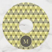 Triangles Pattern Wijnglaslabel (Voorkant)