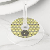 Triangles Pattern Wijnglaslabel (Dichtbij)