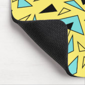 Triangles Pattern - Yellow & Turquoise Muismat (Hoek)