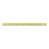 Triangles Pattern - Yellow & Turquoise Satijnen Lint (Voorkant)