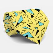 Triangles Pattern - Yellow & Turquoise Stropdas (Opgerold)