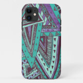 Triangulair Blauwgroen Case-Mate iPhone Case (Achterkant)