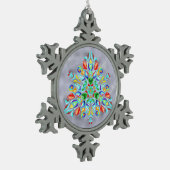 Triangulair ontwerp (Snowflake Ornament) Tin Sneeuwvlok Ornament (Links)