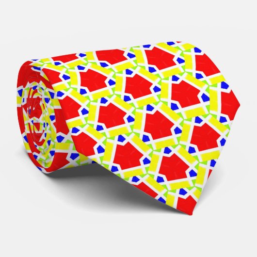 Triangular Terrazzo Pattern Stropdas (Opgerold)