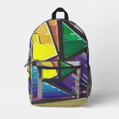 Triangulated Colors Bedrukte Rugzak (Voorkant)