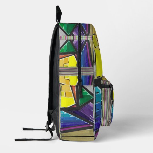 Triangulated Colors Bedrukte Rugzak (Links)