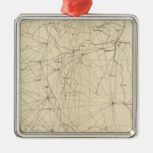 Triangulatiekaart van Colorado Metalen Ornament