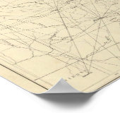 Triangulatiekaart van Colorado Poster (Hoek)