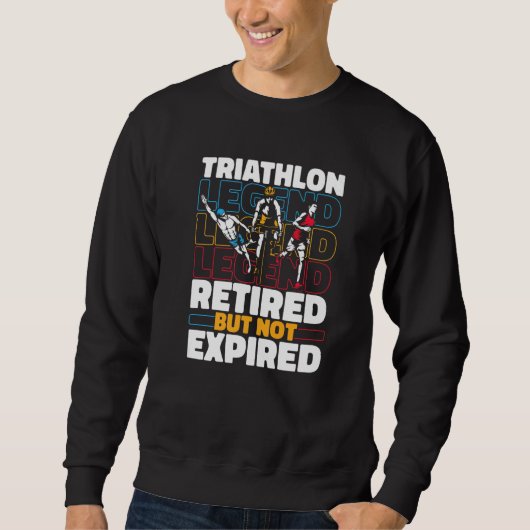 Triathlete Retired Running Swimming Cycling Triat Trui (Voorkant)