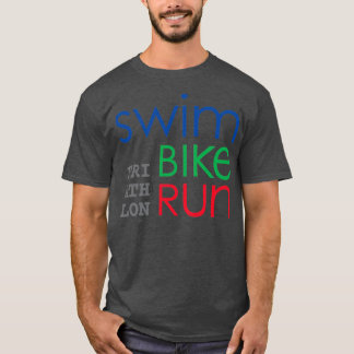 Triathlon 1-zwemfiets voor lichte oppervlakken t-shirt