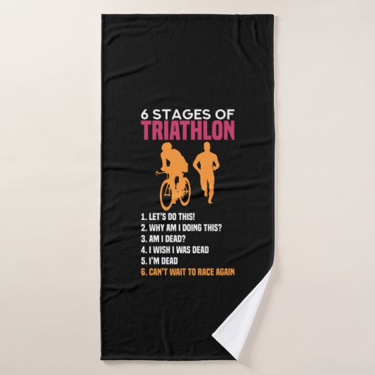 Triathlon - 6 fasen Triathlon Badhanddoek (Badhanddoek)