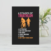 Triathlon - 6 fasen Triathlon Kaart (Staand voorkant)