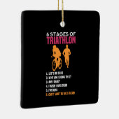 Triathlon - 6 fasen Triathlon Keramisch Ornament (Rechts)