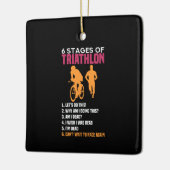 Triathlon - 6 fasen Triathlon Keramisch Ornament (Links)