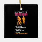 Triathlon - 6 fasen Triathlon Keramisch Ornament (Voorkant)