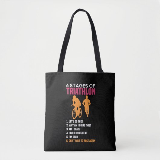 Triathlon - 6 fasen Triathlon Tote Bag (Voorkant)