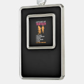 Triathlon - 6 fasen Triathlon Verzilverd Omlijst Ornament (Links)