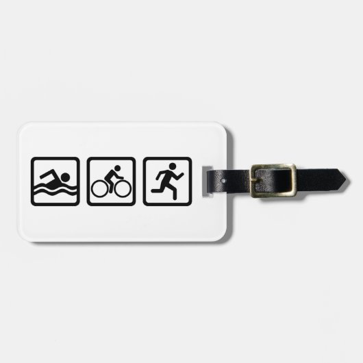 Triathlon Bagagelabel (Voorkant horizontaal)