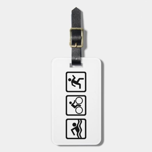 Triathlon Bagagelabel (Voorkant verticaal)