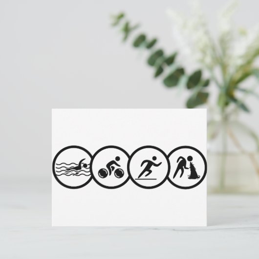 triathlon briefkaart (Staand voorkant)