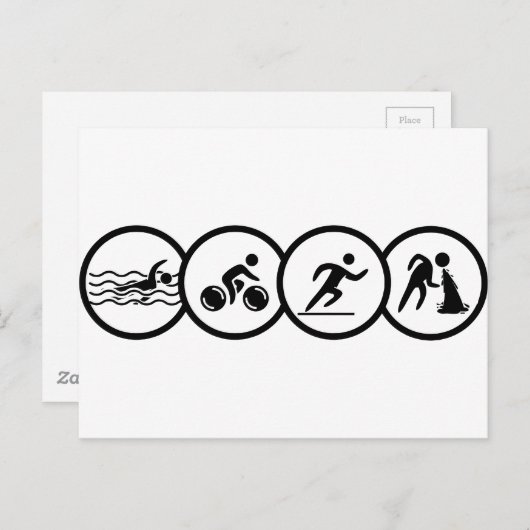 triathlon briefkaart (Voorkant / Achterkant)