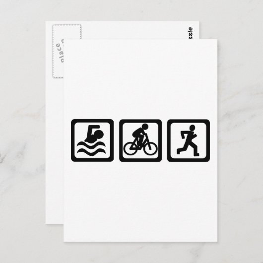 Triathlon Briefkaart (Voorkant / Achterkant)