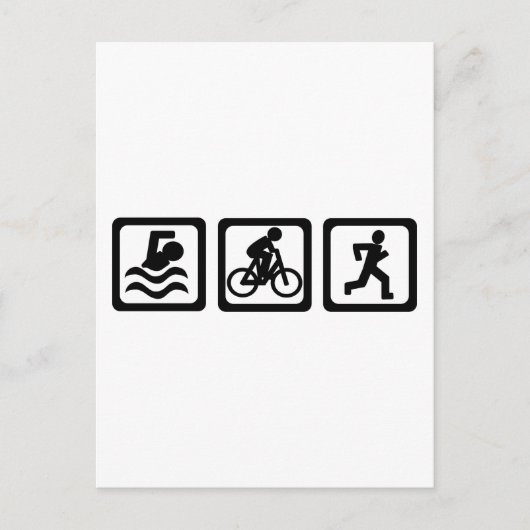 Triathlon Briefkaart (Voorkant)