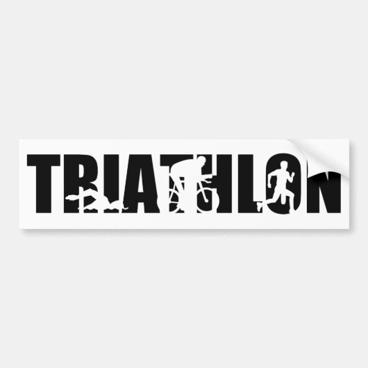 Triathlon Bumpersticker (Voorkant)