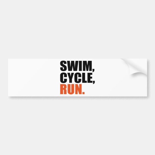 triathlon bumpersticker (Voorkant)