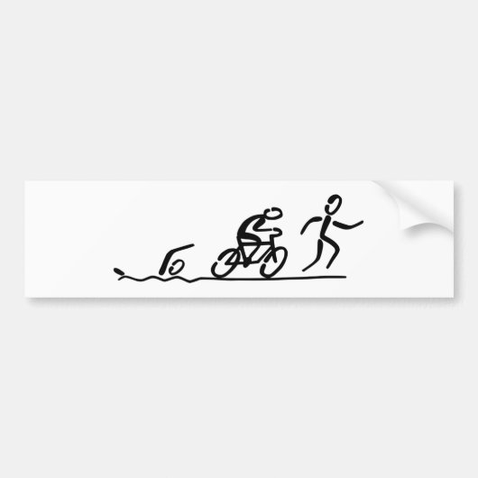 Triathlon Bumpersticker (Voorkant)