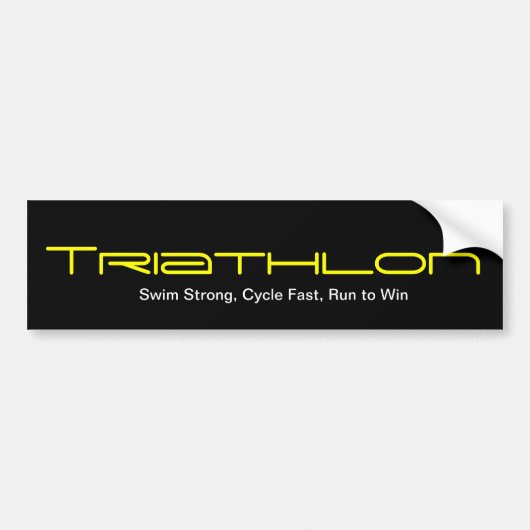 Triathlon Bumpersticker (Voorkant)