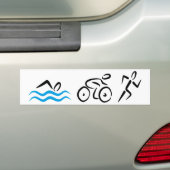 Triathlon Bumpersticker (Op auto)